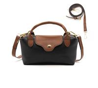 Long Keeper Borsa a Spalla Piccola Donna Borsetta Tracolla in Nylon Moda Borse a Mano e a Spalla Morbida Tracolla Porta Cellulare per Donna Adolescente (Nero)