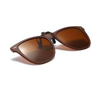 Long Keeper Clip Occhiali da Sole Polarizzati Flip Up Lenti da Sole Sovrapponibili a Occhiali Da Vista, Clip per Occhiali Polarizzati UV400 per Donna Uomo, 54MM