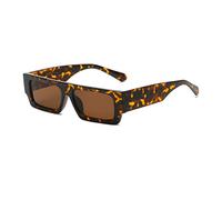 Long Keeper Occhiali da Sole Rettangolari Donna Uomo Retrò Aesthetic Unisex Occhiali da Sole Quadrati Funky Moda UV400 Protezione