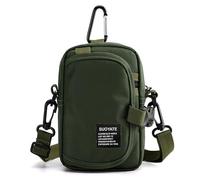 Long Keeper Piccola borsa a tracolla da uomo da escursionismo Marsupio con gancio portachiavi passante per cintura multifunzionale borsa a tracolla sportiva borsa da vita all'aperto borsa per telefono