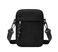 Long Keeper Piccola borsa a tracolla, unisex, borsa messenger a tracolla, impermeabile, antifurto, in tela, borsa da viaggio, casual, per uomini e donne, per uso quotidiano all'aperto, Nero tinta