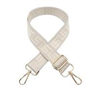 Long Keeper Tracolla per Borsa - 3,8 cm Ampia Cinghia Tracolla Larga per Borsa Donna Regolabile Colorate Tracolla Cinghie per Borse a Tracolla per Borsetta (Beige Puro)