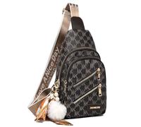 Long Keeper Zaino Monospalla Donna Pelle PU Marsupio Monospalla Piccolo Impermeabile Borsa Monospalla Viaggio Borsello Tracolla Sling Bag per Donna Uomo