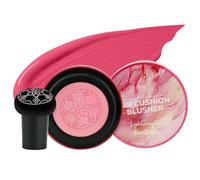 Long Lasting Cushion Blush, Lightweight Makeup Blush Compact, 18g Beauty Cosmetic with Smooth Texture for Full Coverage Makeup Accessory with Stylish Finish for Wedding Festive Everyday