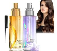 Long-Lasting Lightweight Hair Soft Essential Oil Spray, Fluffy Volumizing Hair Spray, Smooth Frizz and Add Shine, Long Lasting Refreshing Hair Care Essential Oil Spray, For All Hair Types (2Mix)