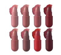 Long Lasting Lipstick Set, Gloss Finish Lip Balm, 8 Color with Smooth Formula, Lipstick with Hydrating Tint, Makeup Kit for Party Wedding, Lip Gloss for Girls Teens Travel