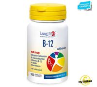 LONG LIFE B-12 SUBLINGUALE 100 tav 50 mcg INTEGRATORE DI VITAMINA B12