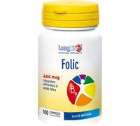 Long Life Integratore acido folico Folic 400 mcg - 100 compresse gravidanza senza glutine vegano