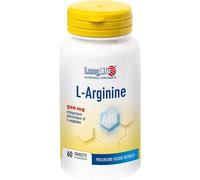 Long Life - Integratore alimentare L-Arginina - 60 tavolette rivestite - Vegano, senza glutine