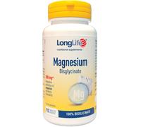 LongLife® Magnesium Bisglycinate | 100% magnesio bisglicinato | Elevata tollerabilità | Integratore magnesio antistress | 90 tavolette | 1 mese di trattamento | Vegano e senza glutine