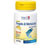 Longlife Olio di Fegato di Merluzzo 500mg crescita e sviluppo 60 perle
