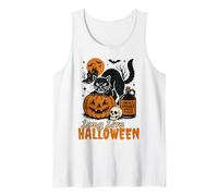 Long Live Halloween Funny Pumpkin Black Cat Men Women Canotta