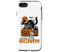 Long Live Halloween Funny Pumpkin Black Cat Men Women Custodia per iPhone SE (2020) / 7/8