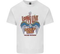 Long Live Rock N Roll Heavy Metal Chitarra Maglietta Bambini Ragazzi Ragazze