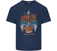Long Live Rock N Roll Heavy Metal Chitarra Maglietta Bambini Ragazzi Ragazze