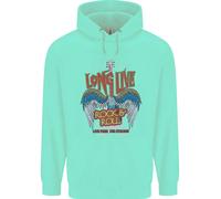 Long Live Rock N Roll Heavy Metal Guitar Felpa Uomo