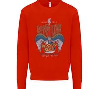 Long Live Rock N Roll Heavy Metal Guitar Uomo Sweatshirt Jumper
