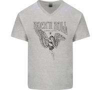 Long Live Rock N Rotolo Angel Uomo Scollo A V Cotone T-Shirt