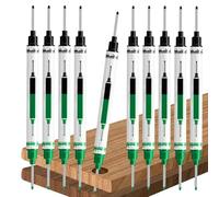 Long Nib Marker - Carpenter Ink Pen Set, Deep Hole 21mm Precision Marking Tool, Construction Woodworking Carpentry Layout Writing, Framing Welding Automotive Repair Durable Industrial Use Marker Kit