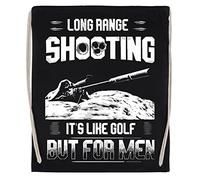 Long Range Shooting Its Like Golf But For Men Borsa da Palestra Nero con Coulisse Unisex Drawstring Bag Gym