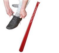 Long Shoe Horns for Men, 60.3x4.7cm ABS Ergonomic Shoe Helper, 85g Multifunctional Long Handled Shoes Horn for Boots Shoes Seniors, Available in White Red Black