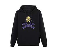 Long Sleeve Hooded Sweatshirt He Man He Man 80S Cartoon Skeletor Skeletor_Skull_Bones Cotton Blend Hoody