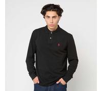 Polo Ralph Lauren – Polo in piqué 710680790 taglio aderente maniche lunghe logo iconico Nero XL