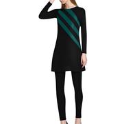 Long Sleeve Swimming Costume Women - Muslim Women Oversized Swimsuit Conservative Swimsuit Long Sleeve Trousers Swim cap Three Piece Swimsuit (Grey, M)