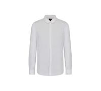 Armani Exchange Long Sleeve Ultra Stretch Lyocell Button Down Shirt. Slim Fit. Camicia, White, XS Uomo