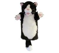 Long Sleeved Glove Puppet - Black and White Cat