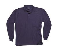 Long Sleeved Polo Shirt, colorNavy talla Medium