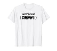Long Story Short I Survived AA Sobriety Anniversario Sobriety Maglietta