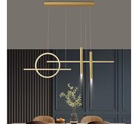 Long Strip LED Pendant Light W/Spotlight,Dimmable Kitchen Island Lighting Stepless Dimming Chandelier for Dining Room Breakfast Area Living