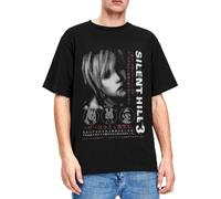 LONG TA Heather-Silent-Hill-3-Men-Women-T-Shirt-Horror-Game-Merch-Fun-Tee-Shirt-Short-Sleeve Black M