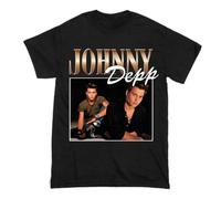 LONG TA Johnny-Depp-Short-Sleeve-Famous-Shirt-Men-And-Women-Softstyle-T-Shirt Black XL