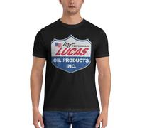 LONG TA Lucas-Oil-Racing-Logo-Essential-T-Shirt-Essential-T-Shirt-t-Shirts-for-Men-Pack-Short Black XL