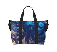 Long Tentacles - Borsa da viaggio con stampa di grandi dimensioni, borsa a tracolla per weekend e viaggi d'affari, leggera