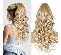 Long Wavy Clip In Ponytail Synthetic Hair Extension(06) | Luxurious big waves, per instant volume, secure claw clip, heat resistant fiber, stylish look