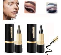 Long Wear Gel Eyeliner, Natural Black Eyeliner Cream, Gel Eyeliner Pencil, Smokey Eyeshadow Palette Stick,Rationalu Gel Eyeliner, Eye Black Face Paint Sticks, Waterproof Smudge Proof (Black+Brown, 2