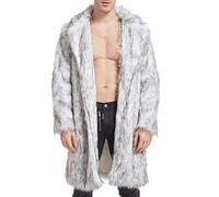 Long Winter Collar Faux Overcoat Fur 'Wart Coat Turn Giù Jackets Men's Men's Coats & Jackets Cappotti Corti
