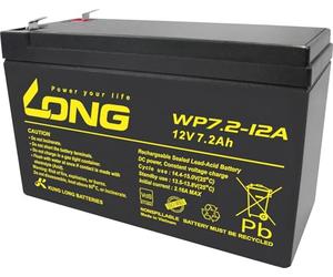 LONG WP7.2-12A/F2 WP7.2-12A/F2 - Batteria al piombo 12 V, 7,2 Ah (AGM) (larghezza x altezza x profondità) 151 x 102 x 65 mm, spina piatta 6,35 mm