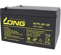 Long WPL12-12 WPL12-12 - Batteria al piombo 12 V 12 Ah al piombo (AGM) (larghezza x altezza x profondità) 151 x 93 x 98 mm, spina piatta 6