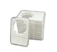 LONG XIN SERIES 10 pz 38 mm Monete Soletta Display Holder con Guarnizione Bianca Scatola di Monete di Plastica per Monete di Stoccaggio Collezionisti Caso Forniture