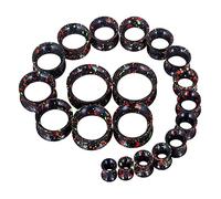 Longbeauty 20pcs tunnel kit 2g-1 pollice silicone orecchio pelle calibri tappi espansione orecchio estendere set, Silicone,