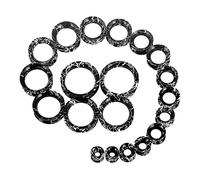 Longbeauty 20pcs Tunnel Kit 2g-1" Silicone Ear Skin Calibri Tappi Orecchio Expander Stretching Set, Silicone