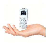 Longben BM70 Il cellulare più piccolo e sottile al mondo, mini telefono portatile con auricolare Bluetooth (Bianco)
