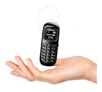 Longben BM70 Il cellulare più piccolo e sottile al mondo, mini telefono portatile con auricolare Bluetooth((Nero))