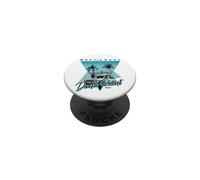 Longboard da surf retrò anni '80 della costa occidentale PopSockets PopGrip Adesivo