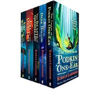 Longburrow Book Series 5 Books Collection Set di Kieran Larwood (La leggenda di Podkin One-Ear, Il dono di Dark Hollow, Le bestie di Grimheart, Uki e gli emarginati, Uki e lo spirito della palude)