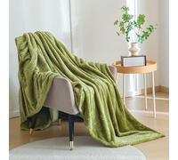 LONGCAO Coperta Vellutata in Pile 70 x 240 cm Morbida, Accogliente, Nessun Odore, Lavabile in Lavatrice, Adatto, Antistatico Coperta Plaid per Divano, Letto, Viaggi, Army Green